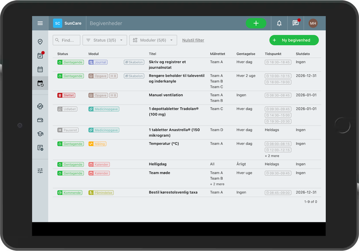 Task management in HereTask
